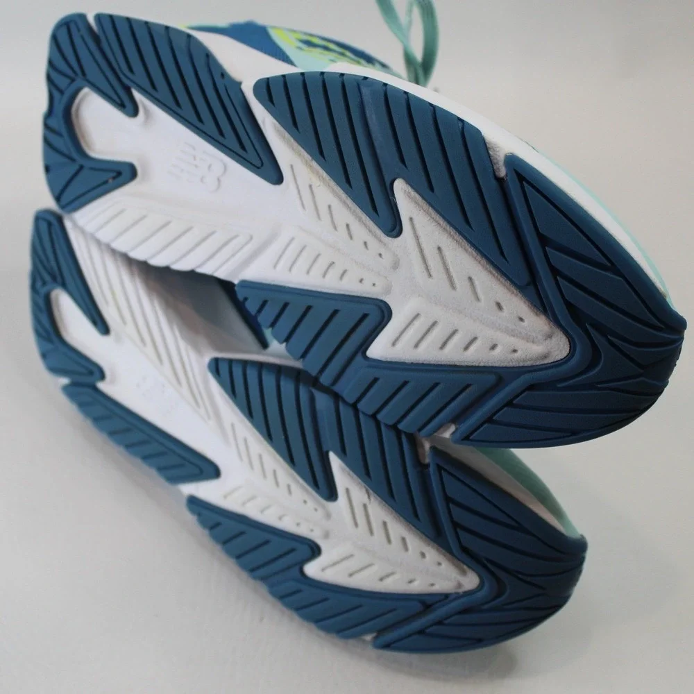New‎ Balance Running Shoes Aqua Blue Yellow Size 5.5 Mens.